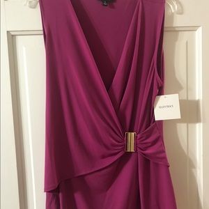 Ellen Tracy NWT Sleeveless Wrap Top, size L